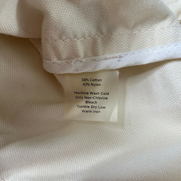TALBOTS Ivory White Twill Utility Jacket Size 10 Womens Button Cotton Nylon - Picture 7 of 10